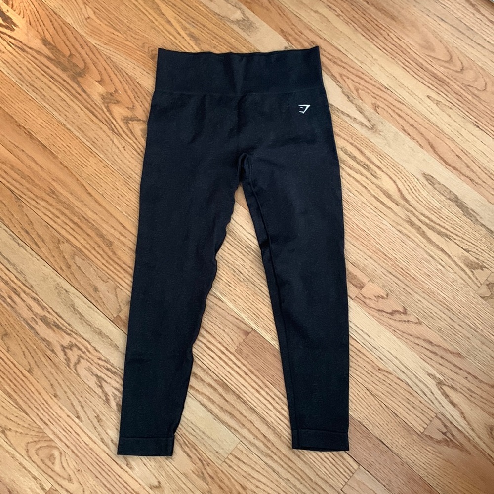 Gymshark Adapt Fleck Seamless Leggings - Mineral Black - Size Large